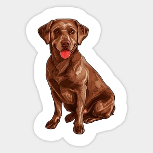 Valentine Labrador Retriever Shaped Chocolate Sticker